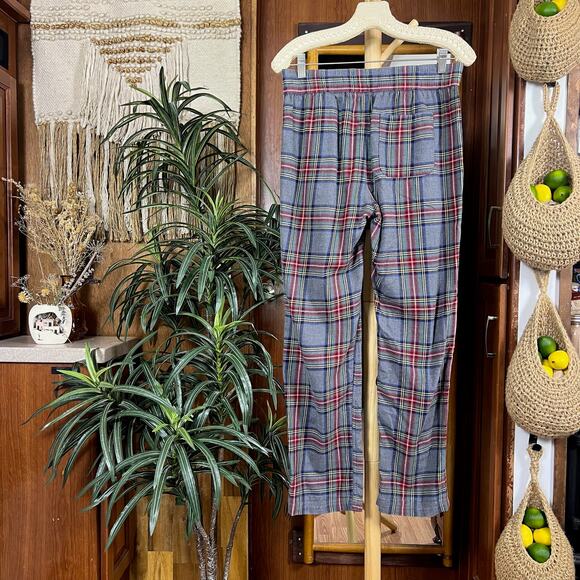 Y2K Abercrombie Plaid Flannel Pajama Pants XS Cozy Women's Lounge Soft Sleepwear - Picture 2 of 11